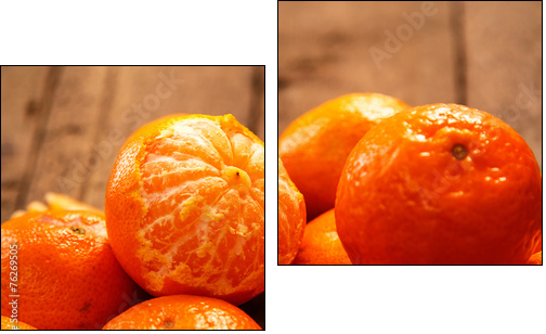 Fresh and sweet manadrins - Two-piece canvas, Diptych