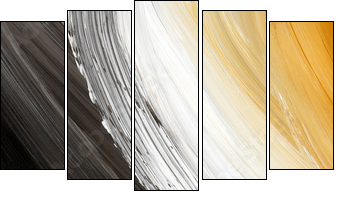 Oil-painted three-color curve. Highly detailed oil painting. - Five-piece canvas, Pentaptych