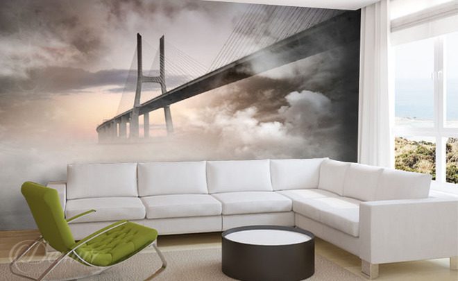 Pont-dans-le-brouillard-architecture-sur-le-mur-papiers-peints-demur