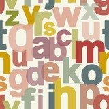 Alphabets colorés en harmonie douce