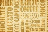 Ambiance café rétro en typographie