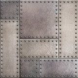 Assemblage acier vieilli et rivets