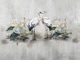 Danse élégante entre lotus et grues