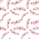 Danse légère de papillons roses