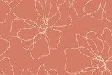 Élégance florale en ligne continue