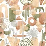 Équilibre pastel et formes organiques