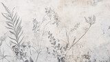 Esquisse botanique en nuances grises