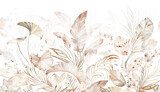 Feuilles tropicales aux tons doux