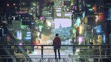 Horizon cyberpunk urbain