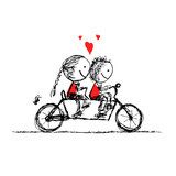 Joie partagée à vélo tandem