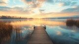 Lueur douce sur l'eau tranquille