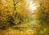 Matinée d'automne au bord de l'étang
