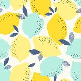 Motif citron pastel répétitif