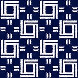 Motifs géométriques bleu marine