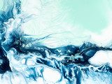 Murmures marins en bleu et blanc