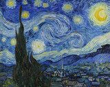 Nuit étoilée sur village paisible
