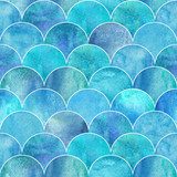 Ondes aquarelles en bleu apaisant