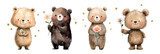 Ours en peluche au style aquarelle mignon