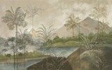 Paysage tropical en aquarelle douce