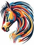 Profil élégant et coloré de cheval