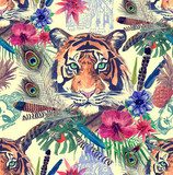 Rêve sauvage en jungle aquarelle