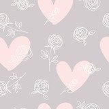 Romance graphique en gris et rose