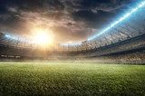Splendeur d'un stadium au crépuscule