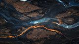 Territoire sinueux vu du ciel