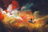 Voyage onirique au cœur du ciel enflammé