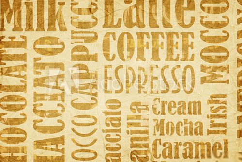 Ambiance café rétro en typographie