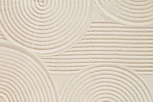 Ambiance zen en texture sable