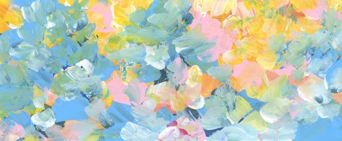 Composition fluide en couleurs pastel