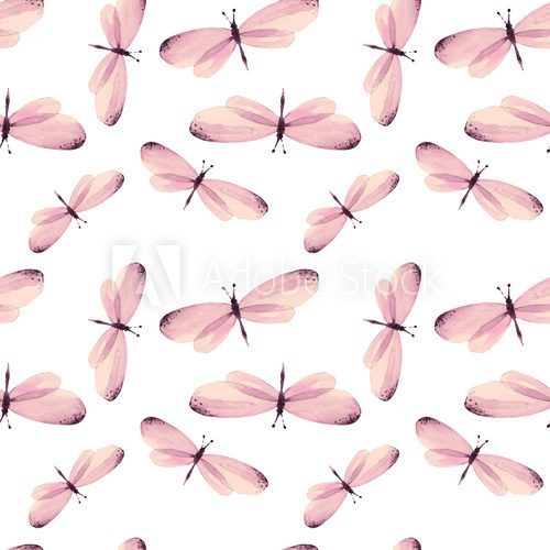 Danse légère de papillons roses