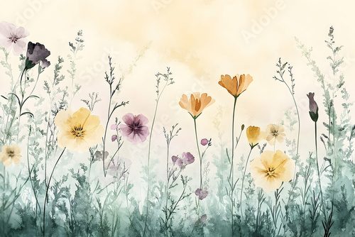 Douceur florale à l'aquarelle