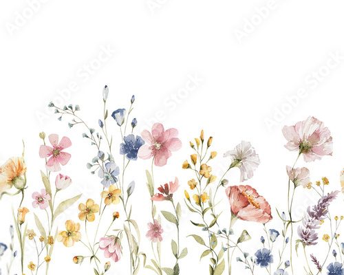Explosion florale en aquarelle