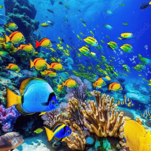 Harmonie sous-marine colorée