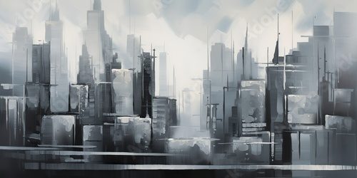 Horizons urbains monochromes