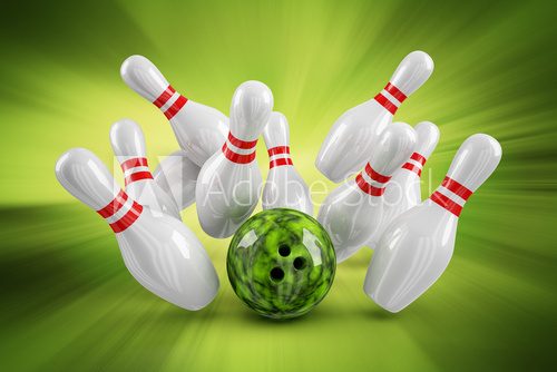 Impact vibrant sur fond vert