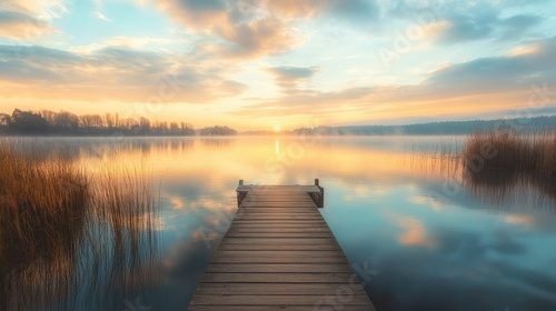 Lueur douce sur l'eau tranquille