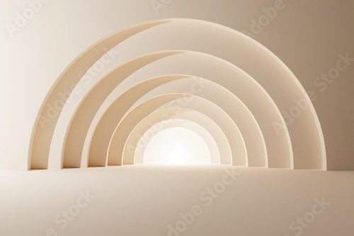 Perspectives d'arcs minimalistes et lumineuses