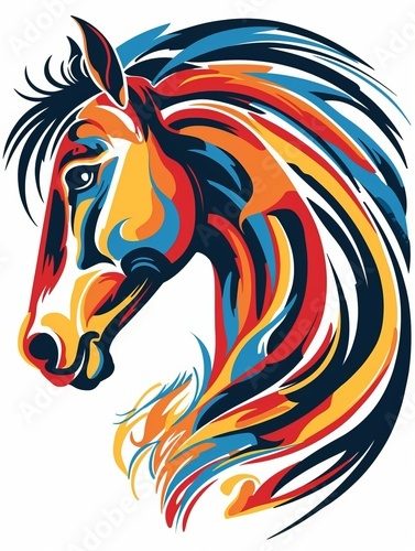 Profil élégant et coloré de cheval