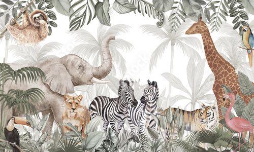 Safari exotique en nuances douces
