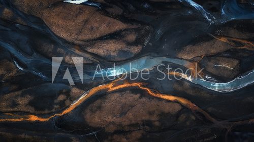 Territoire sinueux vu du ciel