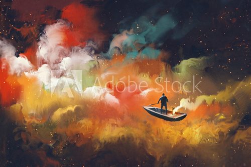 Voyage onirique au cœur du ciel enflammé