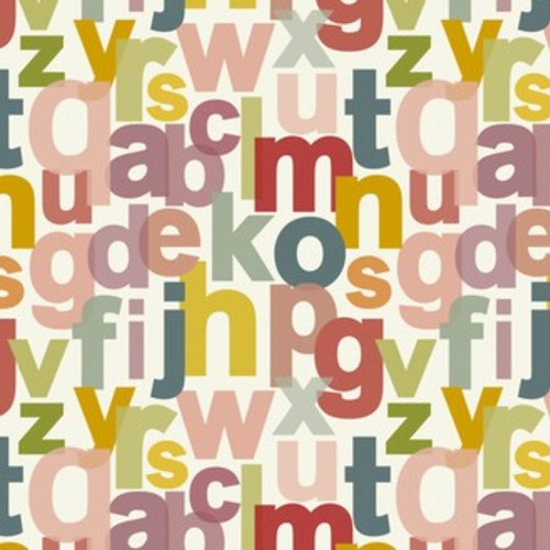 Alphabets colorés en harmonie douce