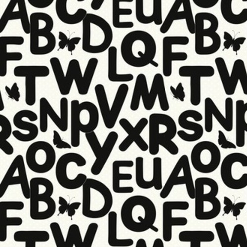 Danse élégante de lettres et papillons