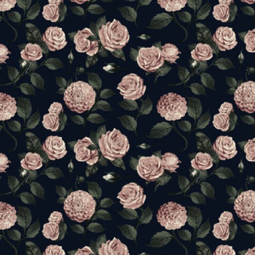 Éclat vintage de roses sur fond sombre