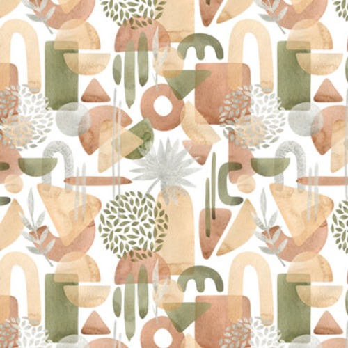 Équilibre pastel et formes organiques