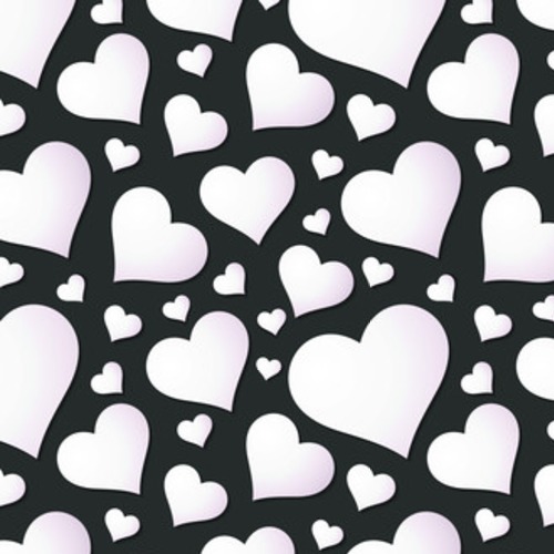 Explosion graphique d’amour en noir et blanc