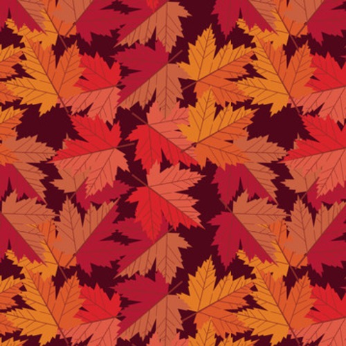Motif feuilles d'érable aux tons chauds